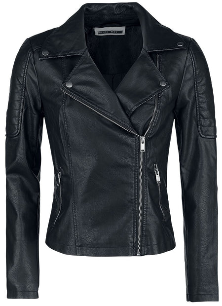 Veste en imitation cuir  de Noisy May - Veste Rebel PU - XS à XXL - pour Femme - noir - Noisy May