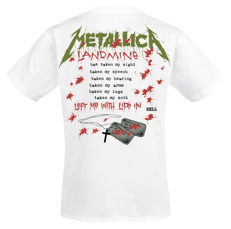 T-Shirt Manches courtes  de Metallica - One Landmine - S à 3XL - pour Homme - blanc - metallica - View 2