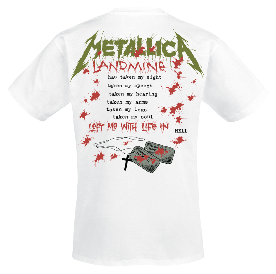 T-Shirt Manches courtes  de Metallica - One Landmine - S à 3XL - pour Homme - blanc - metallica - View 2