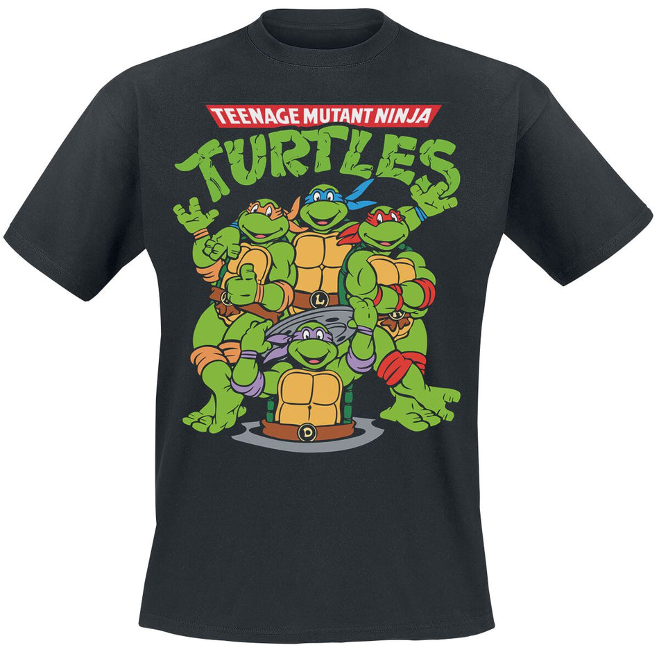 T-Shirt Manches courtes  de Les Tortues Ninja - Group - S à 5XL - pour Homme - noir - Les Tortues Ninja