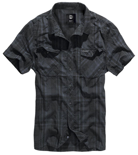 Chemise manches courtes  de Brandit - Roadstar - M à 5XL - pour Homme - noir/bleu - Brandit