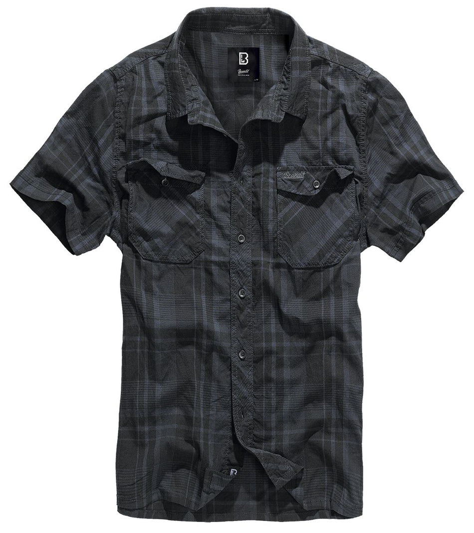 Chemise manches courtes  de Brandit - Roadstar - M à 5XL - pour Homme - noir/bleu - Brandit