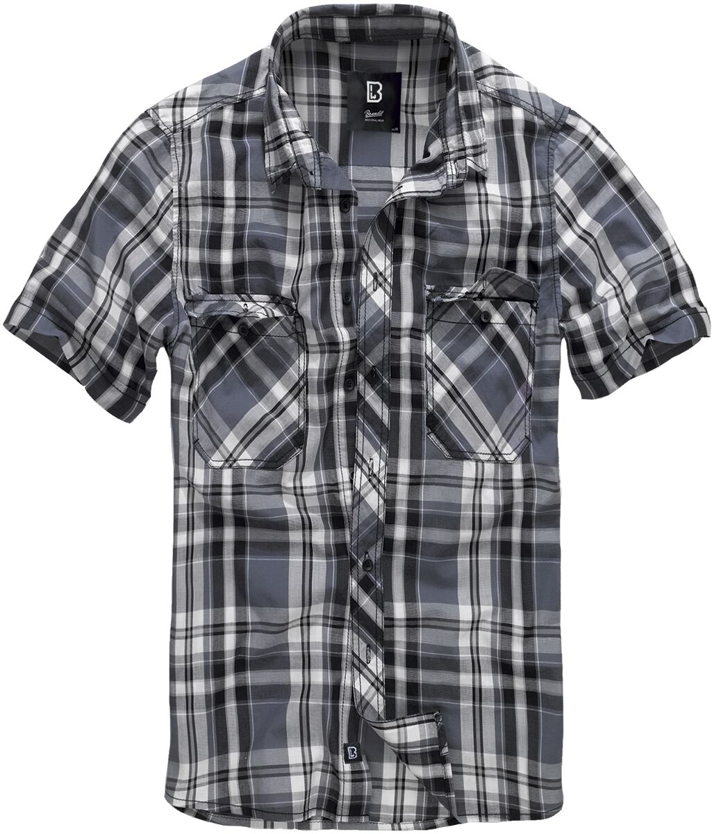 Chemise manches courtes  de Brandit - Roadstar - M à 4XL - pour Homme - noir/anthracite - Brandit