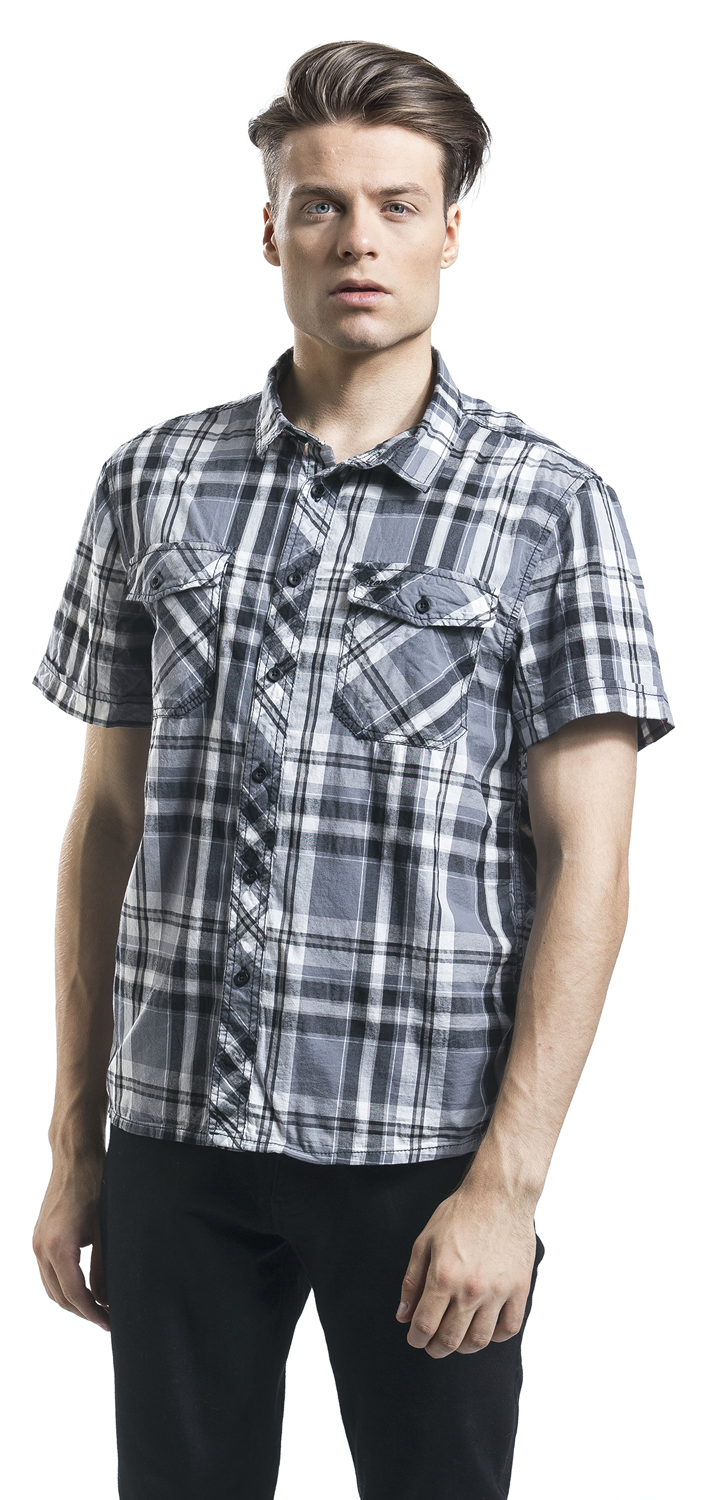 Chemise manches courtes  de Brandit - Roadstar - M à 5XL - pour Homme - noir/anthracite - Brandit - View 2