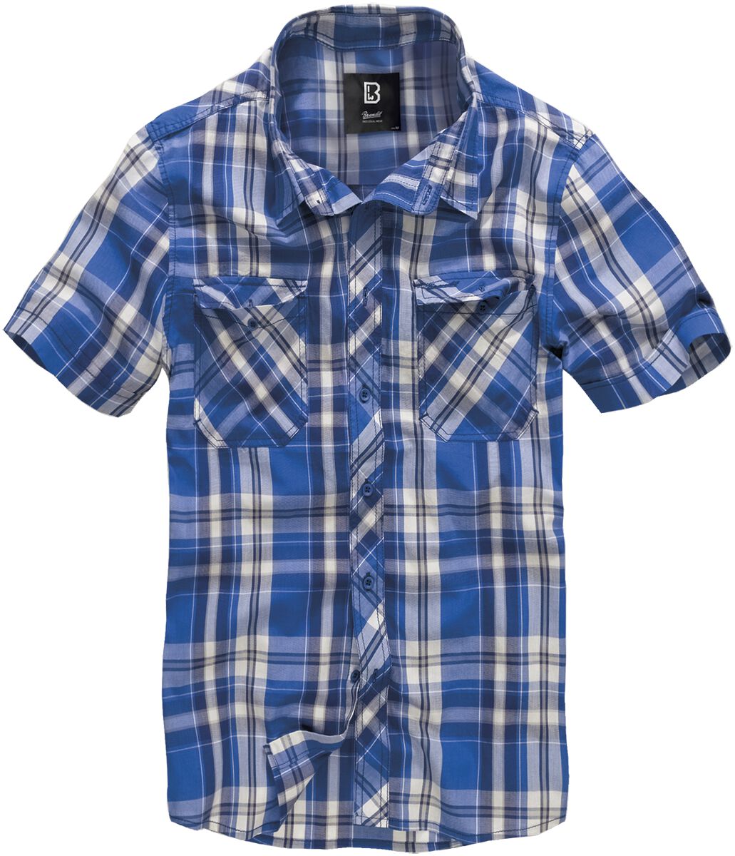 Chemise manches courtes  de Brandit - Roadstar - S à 3XL - pour Homme - bleu/blanc - Brandit