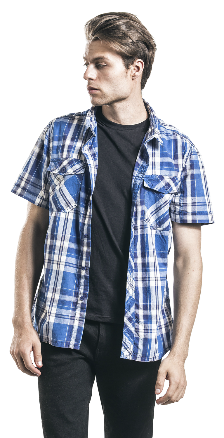Chemise manches courtes  de Brandit - Roadstar - S à 3XL - pour Homme - bleu/blanc - Brandit - View 2