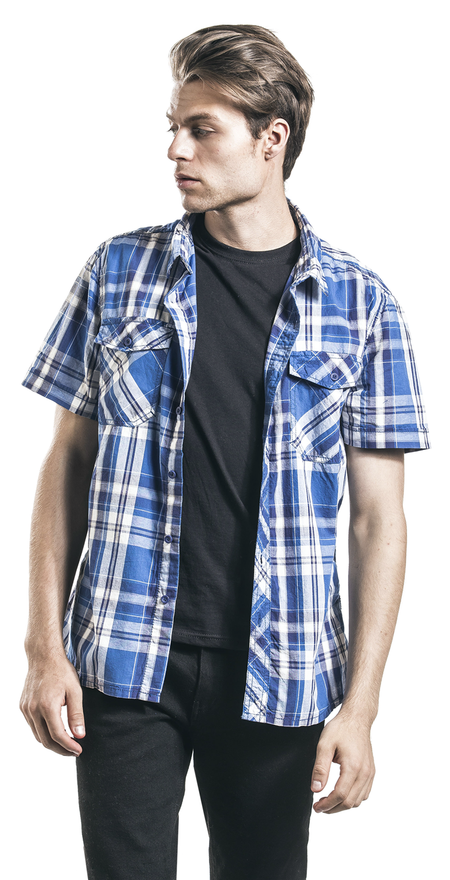 Chemise manches courtes  de Brandit - Roadstar - S à 3XL - pour Homme - bleu/blanc - Brandit - View 2