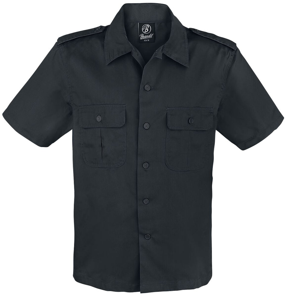 Chemise manches courtes  de Brandit - M à 7XL - pour Homme - noir - Brandit