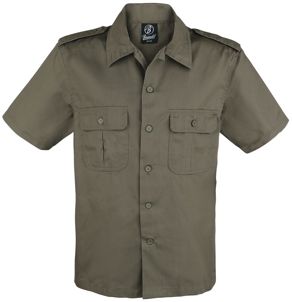 Chemise manches courtes  de Brandit - M à 7XL - pour Homme - olive - Brandit