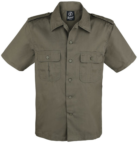 Chemise manches courtes  de Brandit - M à 7XL - pour Homme - olive - Brandit