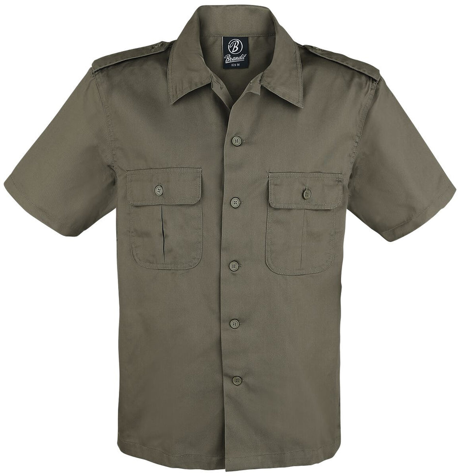 Chemise manches courtes  de Brandit - M à 7XL - pour Homme - olive - Brandit