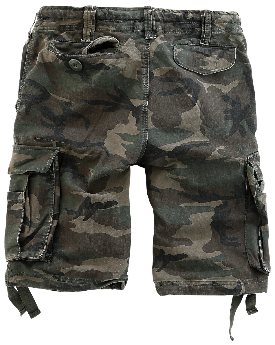 Short  de Brandit - Bermuda Vintage - S à XXL - pour Homme - camouflage forêt - Brandit - View 2