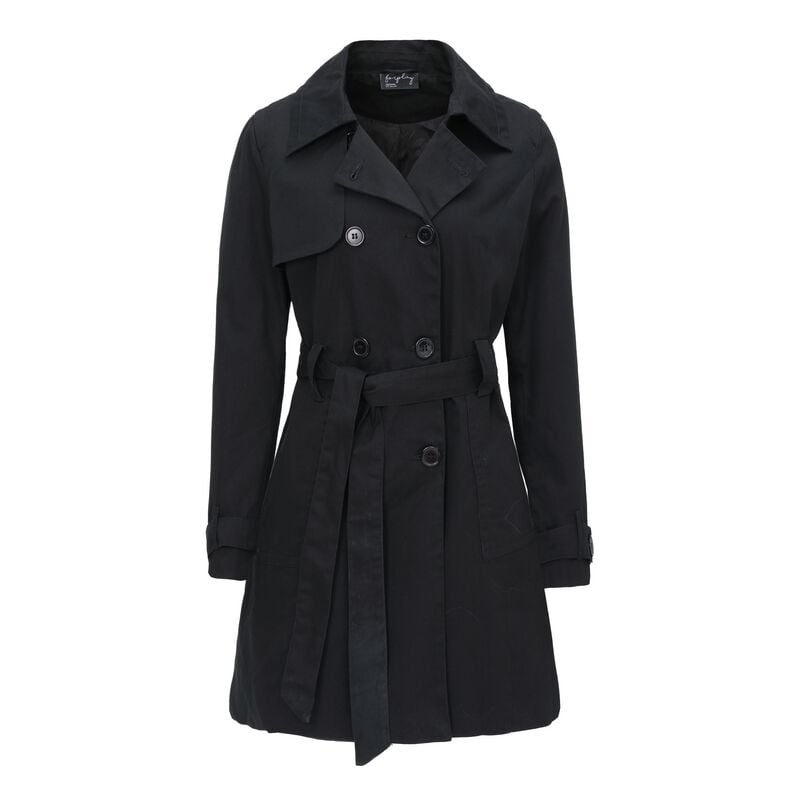 Manteau court  de Forplay - Trench En Coton - S à XXL - pour Femme - noir - Forplay