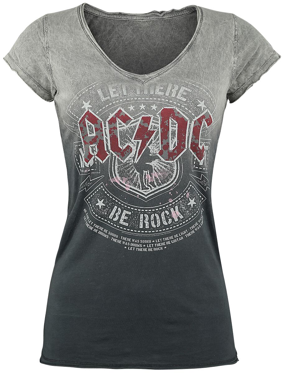 T-Shirt Manches courtes  de AC/DC - Let there be Rock - S à 4XL - pour Femme - gris/gris foncé - AC/DC