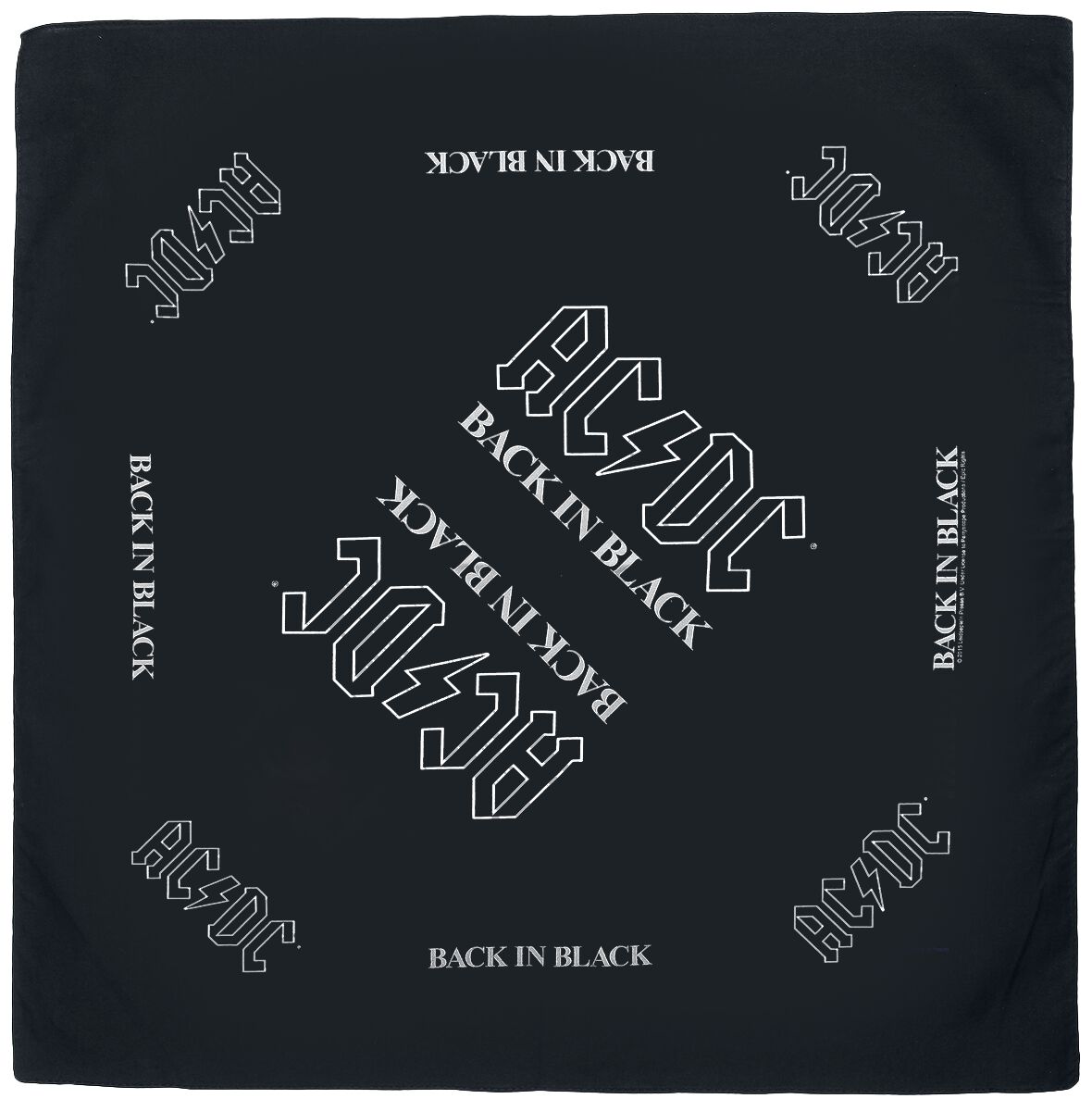 Foulard  de AC/DC - Back in Black - Bandana - pour Unisexe - noir - AC/DC
