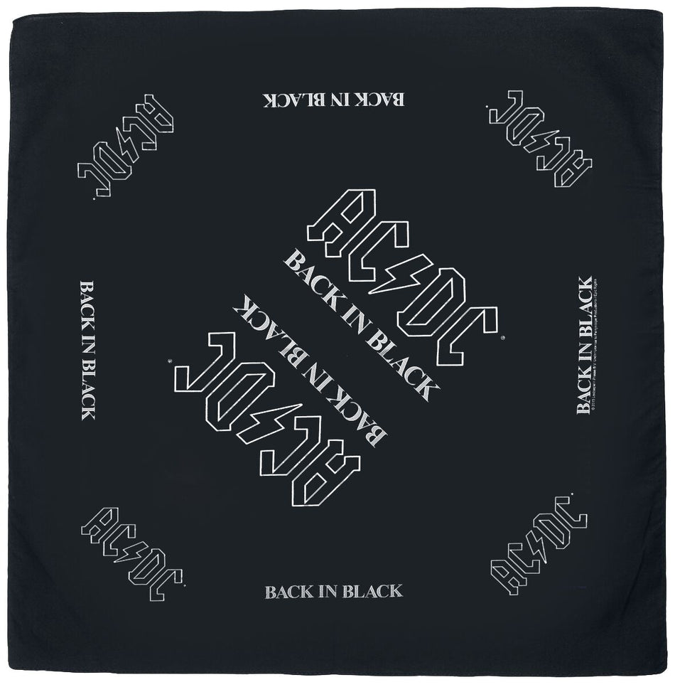 Foulard  de AC/DC - Back in Black - Bandana - pour Unisexe - noir - AC/DC