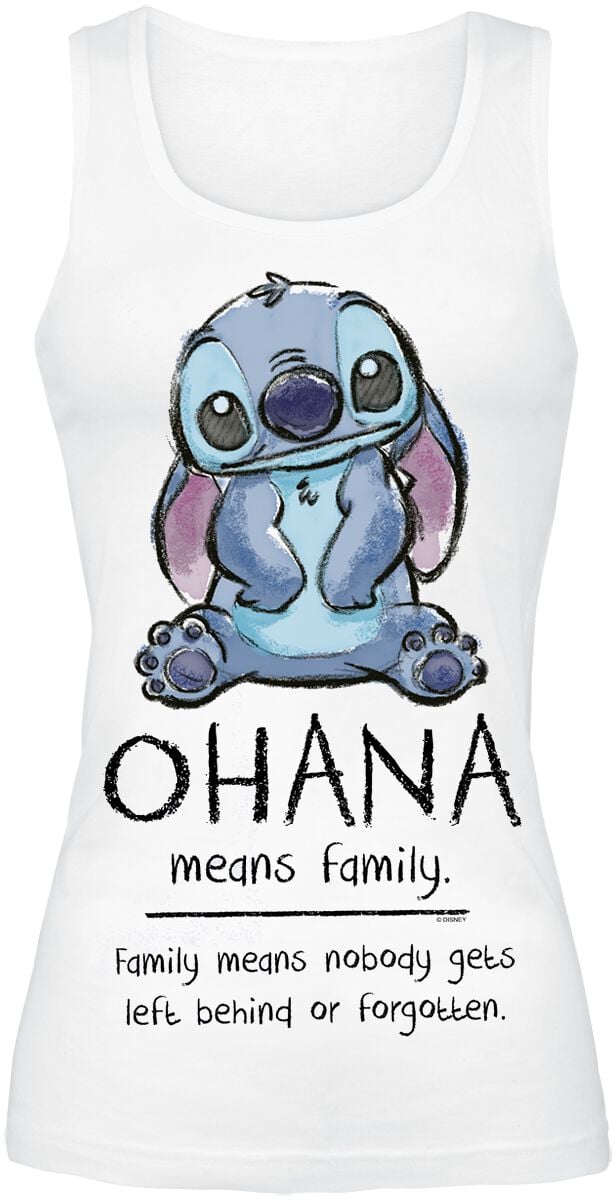 Top Disney de Lilo & Stitch - Ohana Means Family - XS à XXL - pour Femme - blanc - Lilo & Stitch