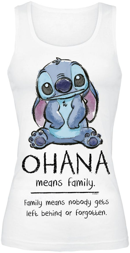 Top Disney de Lilo & Stitch - Ohana Means Family - XS à XXL - pour Femme - blanc - Lilo & Stitch