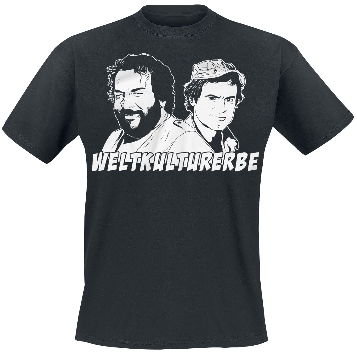 T-Shirt Manches courtes  de Bud Spencer - Weltkulturerbe - M à 3XL - pour Homme - noir - Bud Spencer