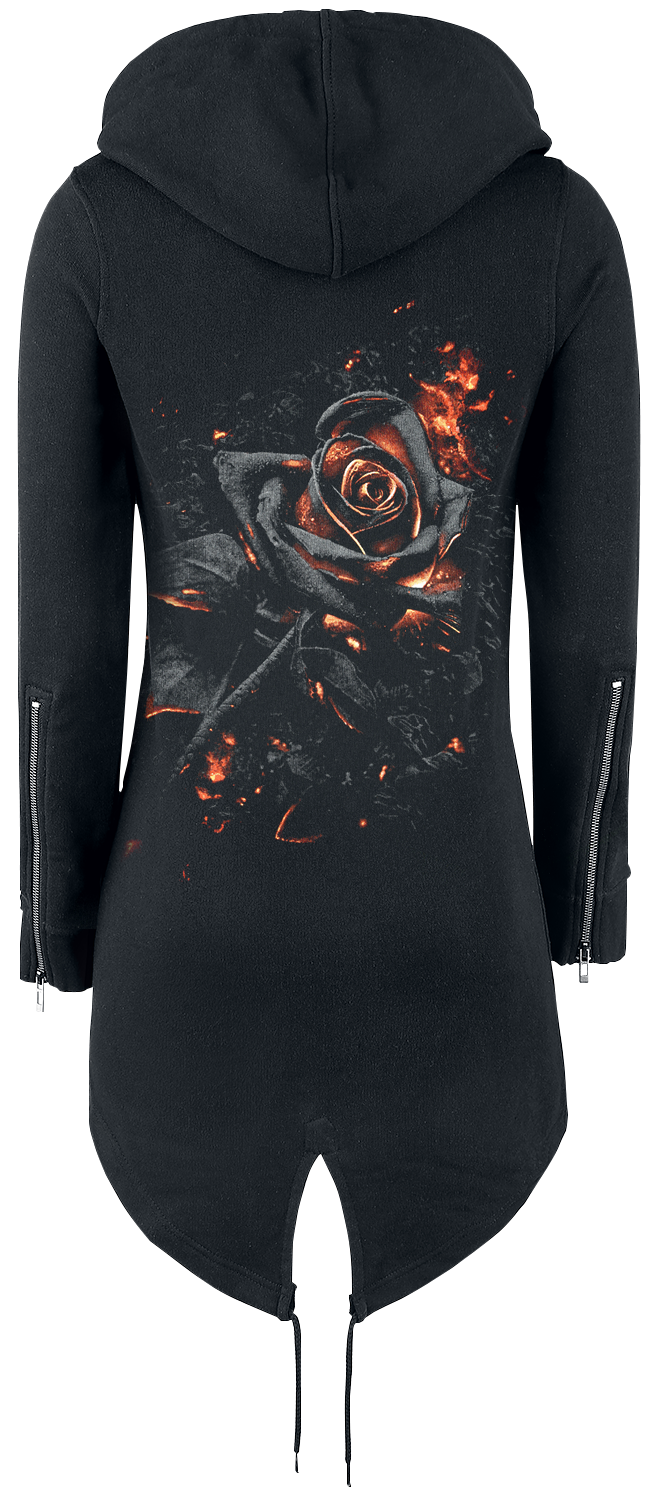 Sweat-shirt zippé à capuche  de Spiral - Rose Brûlée - S à XXL - pour Femme - noir - Spiral - View 2