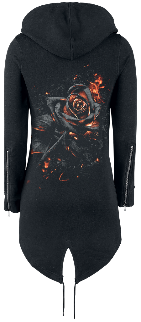 Sweat-shirt zippé à capuche  de Spiral - Rose Brûlée - S à XXL - pour Femme - noir - Spiral - View 2