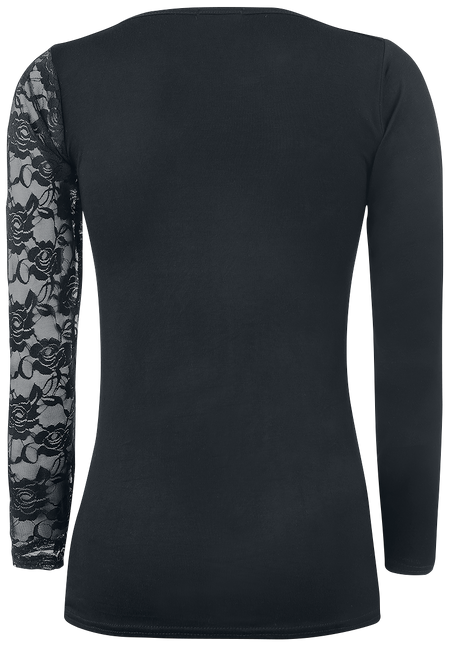 T-shirt manches longues Gothic de Spiral - Rose Brûlée - S à XXL - pour Femme - noir - Spiral - View 2