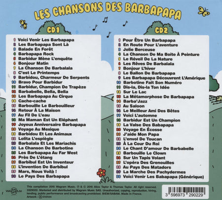 LES CHANSONS DES BARBAPAPA - Back Cover