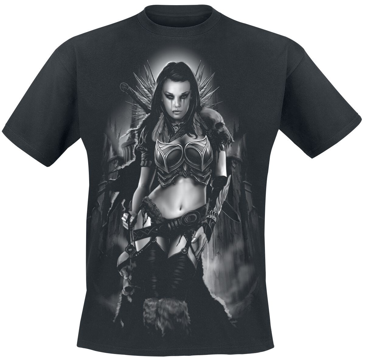 T-Shirt Manches courtes  de Toxic Angel - Hel - M à 4XL - pour Homme - noir - Toxic Angel