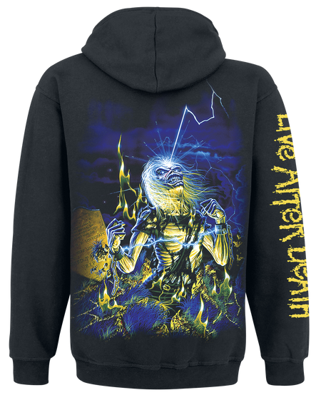 Sweat-shirt à capuche  de Iron Maiden - Live After Death - S à XXL - pour Homme - noir - Iron Maiden - View 2