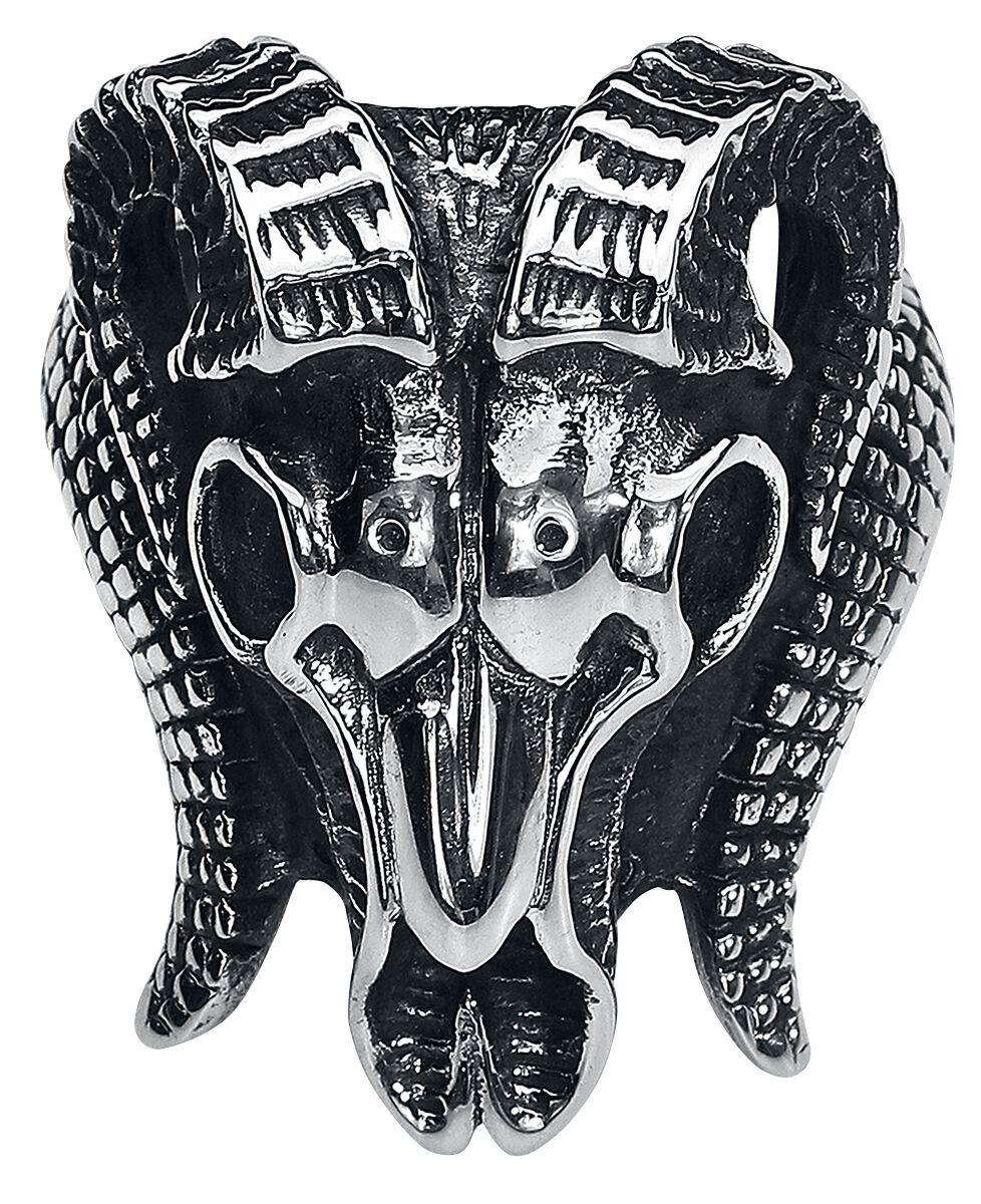 Bague Gothic de etNox hard and heavy - Ram's Skull - pour Unisexe - couleur argent - etNox hard and heavy