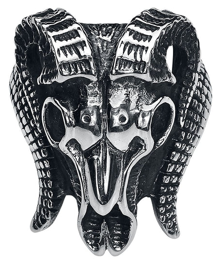Bague Gothic de etNox hard and heavy - Ram's Skull - pour Unisexe - couleur argent - etNox hard and heavy