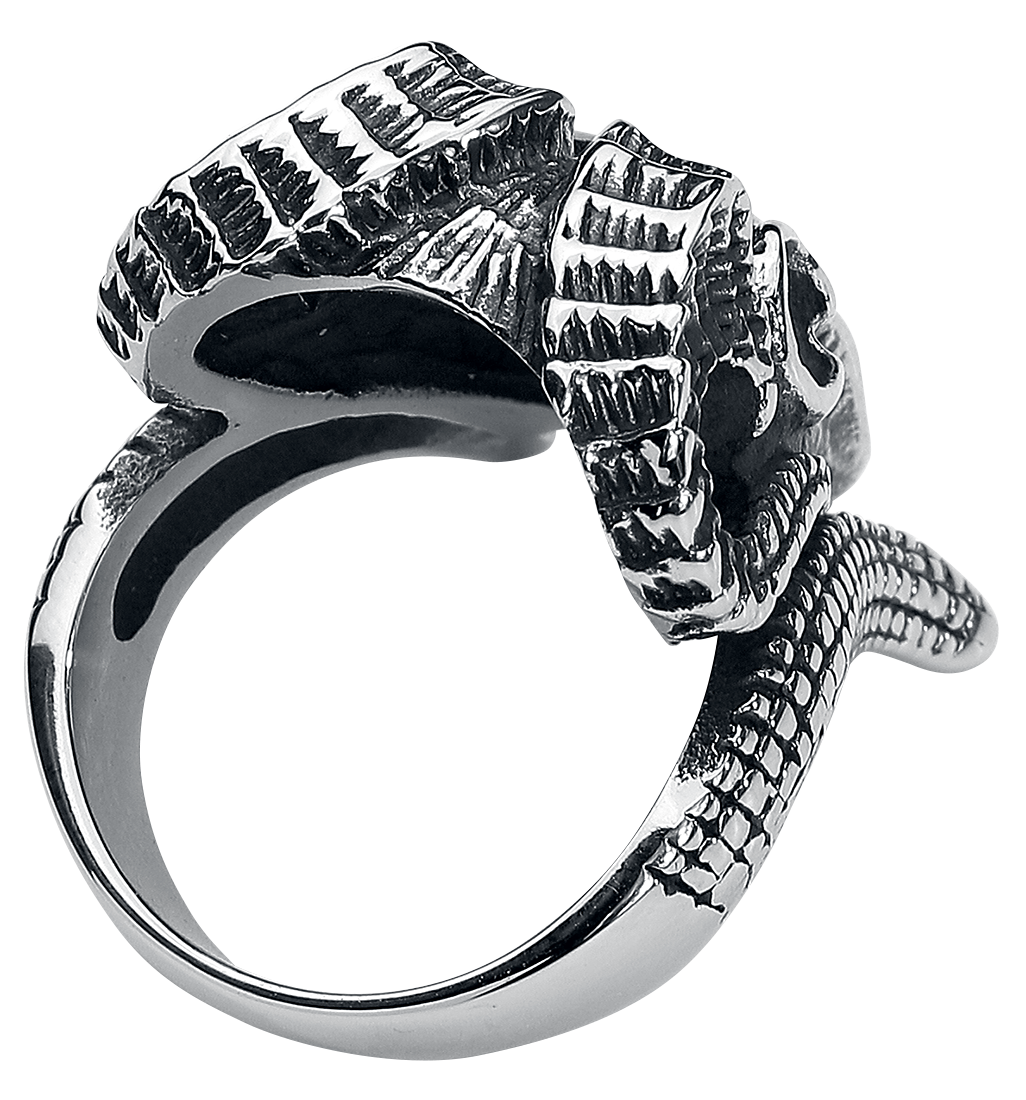 Bague Gothic de etNox hard and heavy - Ram's Skull - pour Unisexe - couleur argent - etNox hard and heavy - View 2