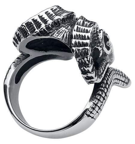 Bague Gothic de etNox hard and heavy - Ram's Skull - pour Unisexe - couleur argent - etNox hard and heavy - View 2