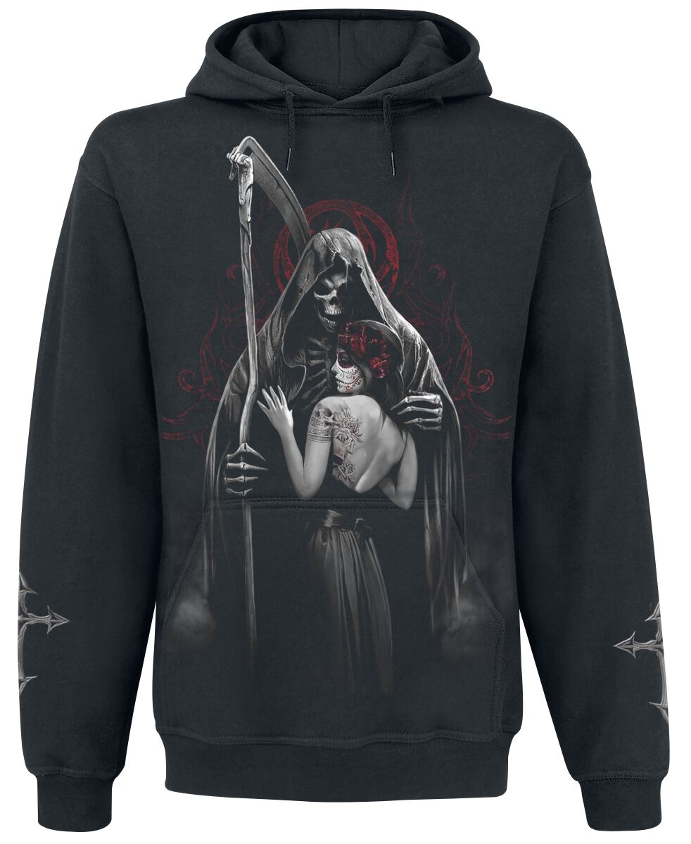Sweat-shirt à capuche Gothic de Spiral - Dead Kiss - S à XL - pour Homme - noir - Spiral