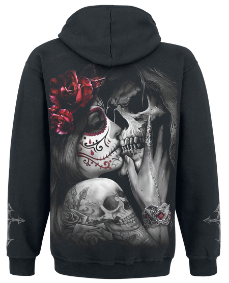 Sweat-shirt à capuche Gothic de Spiral - Dead Kiss - S à XL - pour Homme - noir - Spiral - View 2