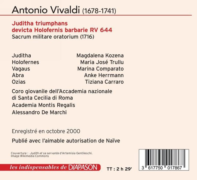 Juditha triumphans / Mondovì 2000 - Front Cover