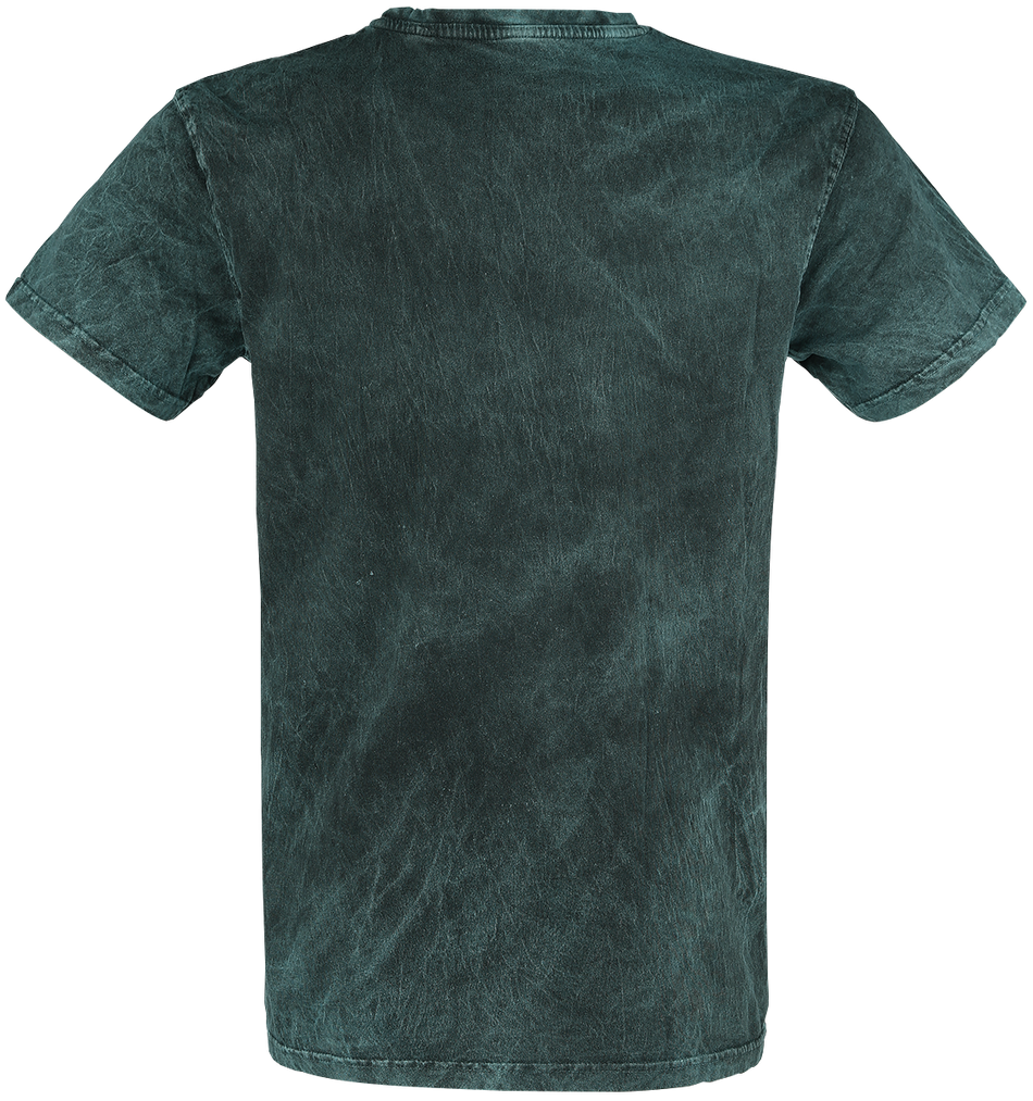 T-Shirt Manches courtes  de Outer Vision - Burned Tattoo - S à 4XL - pour Homme - vert/noir - Outer Vision - View 2