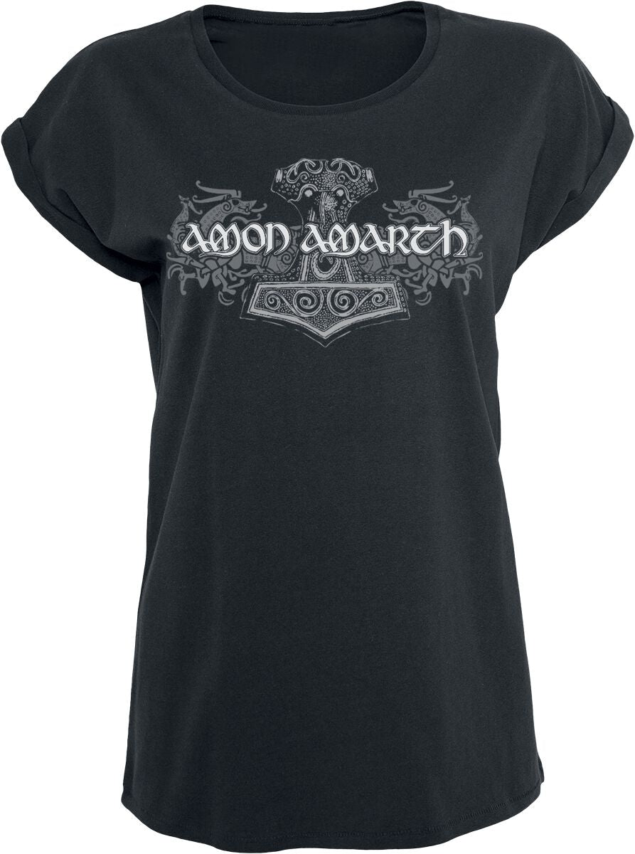 T-Shirt Manches courtes  de Amon Amarth - Chevaux Viking - S à 5XL - pour Femme - noir - Amon Amarth