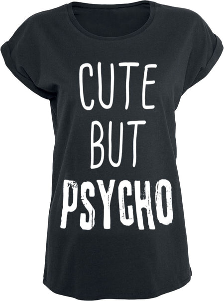 T-Shirt Manches courtes Fun de Cute But Psycho - XS à 4XL - pour Femme - noir - Cute But Psycho