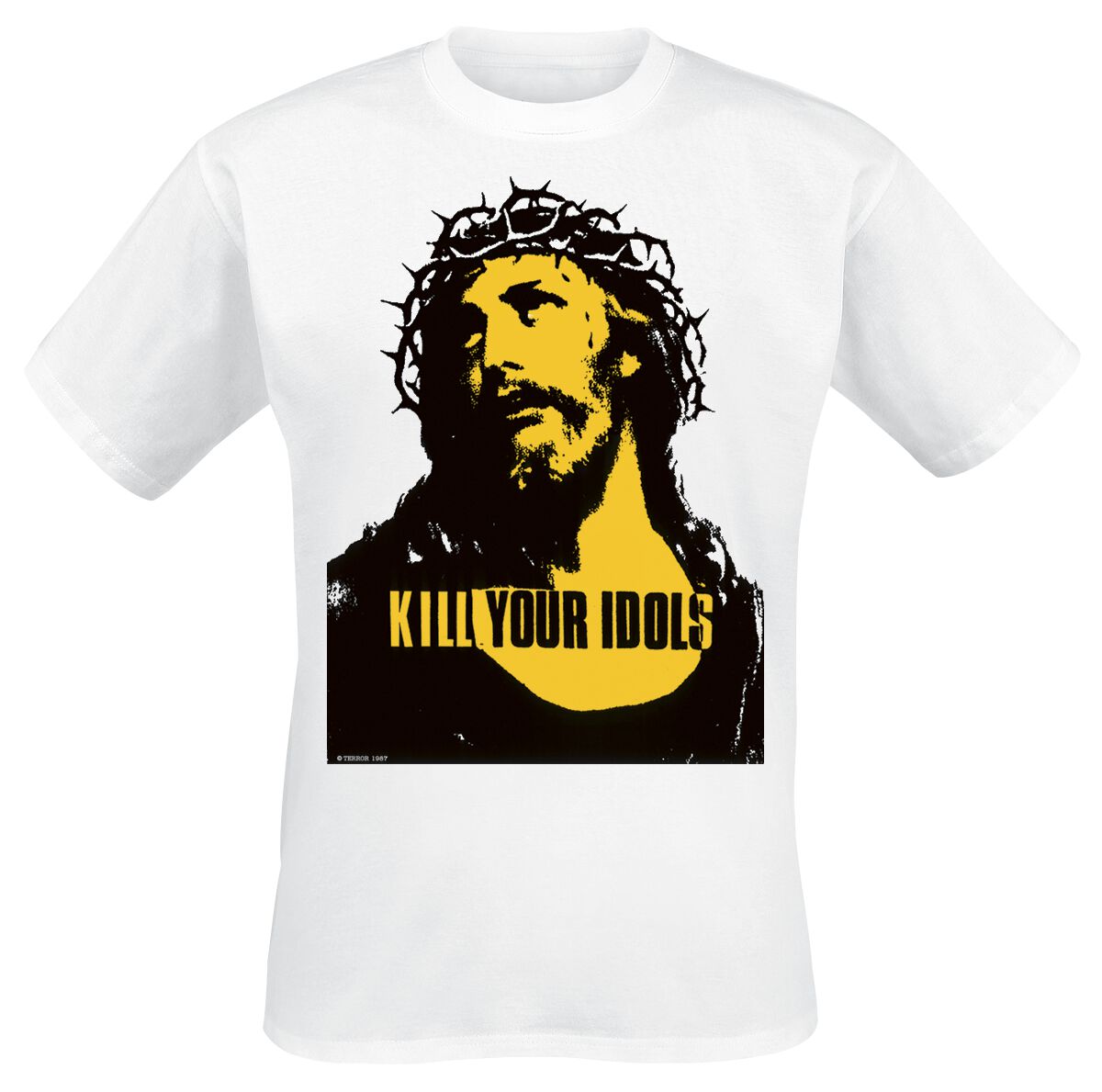 T-Shirt Manches courtes Fun de Slogans - Kill Your Idols (Band) - M à 3XL - pour Homme - blanc - Slogans