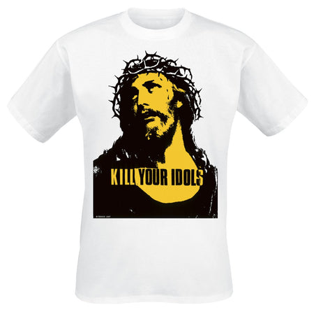 T-Shirt Manches courtes Fun de Slogans - Kill Your Idols (Band) - M à 3XL - pour Homme - blanc - Slogans