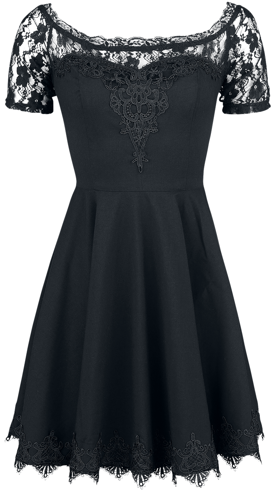 Robe mi-longue Gothic de Spin Doctor - Robe Courte Amara - XS à 4XL - pour Femme - noir - Spin Doctor - View 2