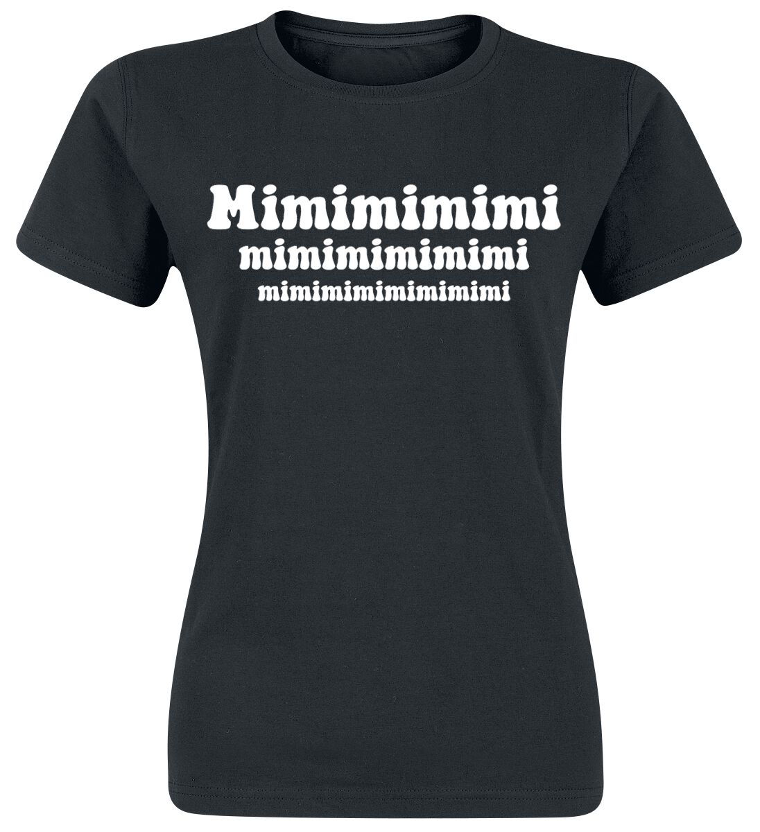 T-Shirt Manches courtes Fun de Slogans - Mimimimimi - S à L - pour Femme - noir - Slogans