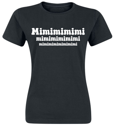 T-Shirt Manches courtes Fun de Slogans - Mimimimimi - S à L - pour Femme - noir - Slogans