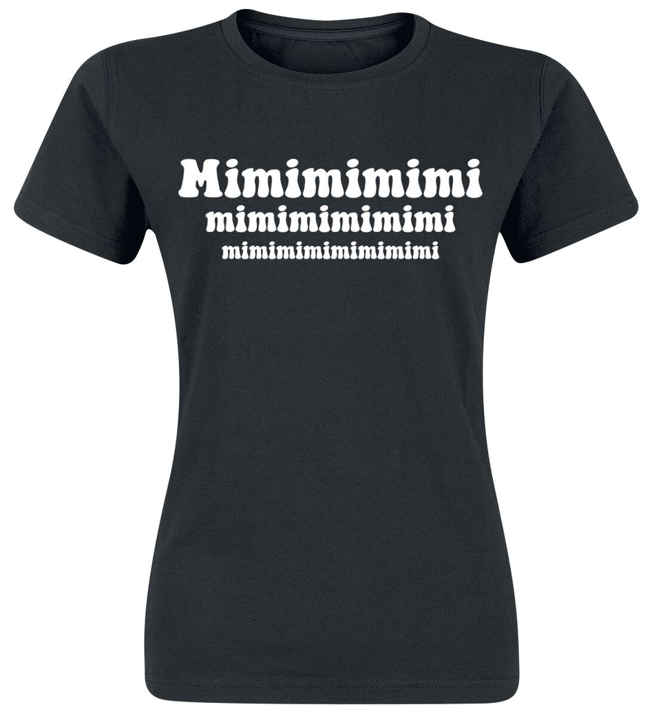 T-Shirt Manches courtes Fun de Slogans - Mimimimimi - S à L - pour Femme - noir - Slogans