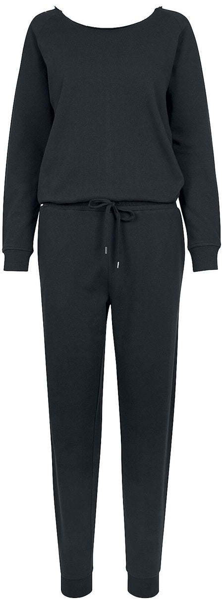 Salopette  de Urban Classics - Ladies Long Sleeve Terry Jumpsuit - XS à XL - pour Femme - noir - Urban Classics