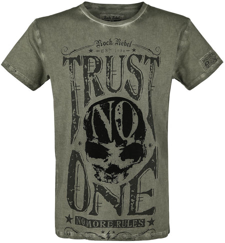 T-Shirt Manches courtes  de Rock Rebel by EMP - Rebel Soul - S à XXL - pour Homme - vert - Rock Rebel by EMP