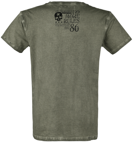 T-Shirt Manches courtes  de Rock Rebel by EMP - Rebel Soul - S à XXL - pour Homme - vert - Rock Rebel by EMP - View 2