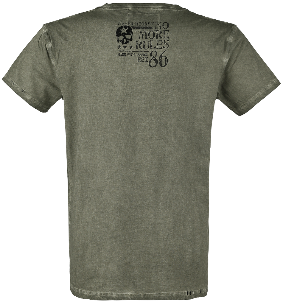 T-Shirt Manches courtes  de Rock Rebel by EMP - Rebel Soul - S à XXL - pour Homme - vert - Rock Rebel by EMP - View 2