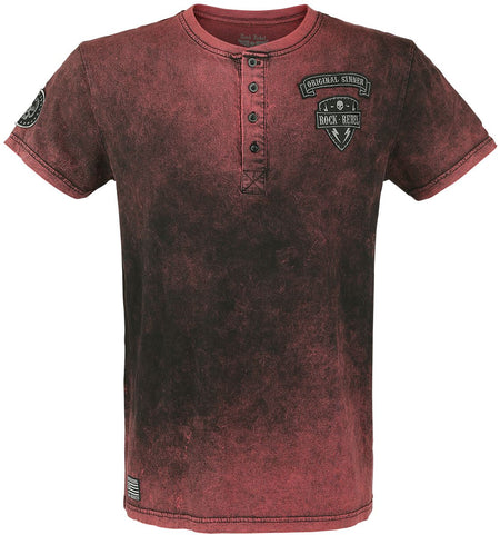 T-Shirt Manches courtes  de Rock Rebel by EMP - Back For More - S à 3XL - pour Homme - rouge - Rock Rebel by EMP
